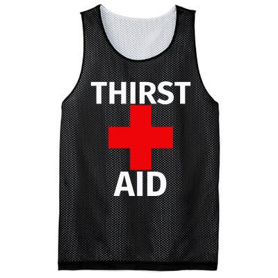 Thirst Aid Funny Drinking Mesh Reversible Basketball Jersey Tank