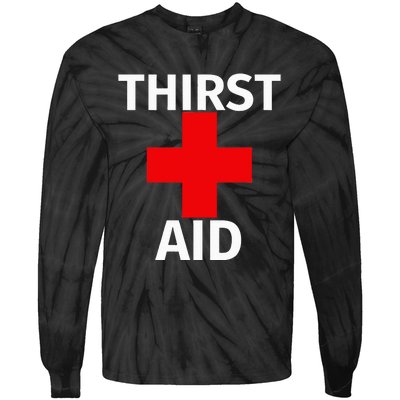 Thirst Aid Funny Drinking Tie-Dye Long Sleeve Shirt