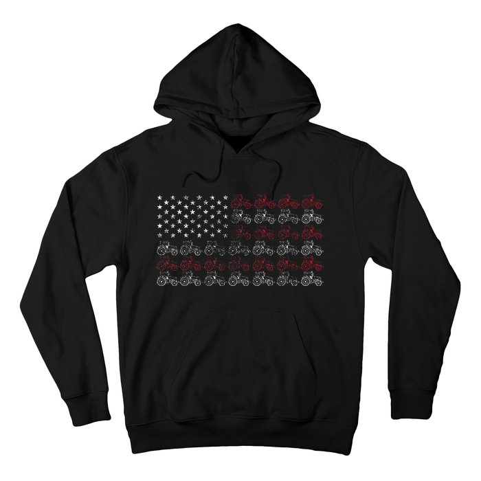 Tractor American Flag Farmer Hoodie