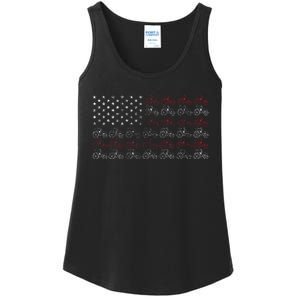 Tractor American Flag Farmer Ladies Essential Tank