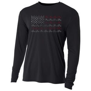 Tractor American Flag Farmer Cooling Performance Long Sleeve Crew