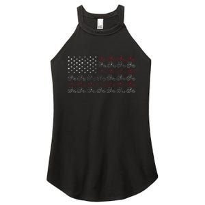 Tractor American Flag Farmer Women's Perfect Tri Rocker Tank