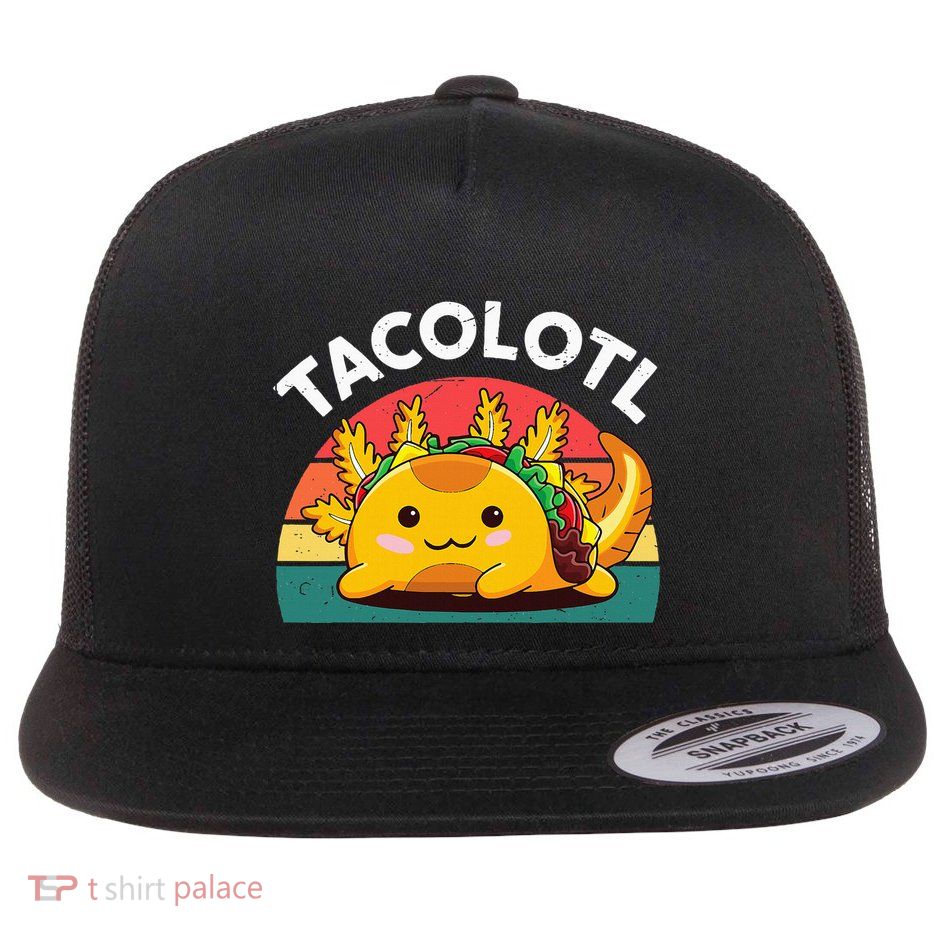 Taco Axolotl Funny Taco Tuesday Mexican Flat Bill Trucker Hat