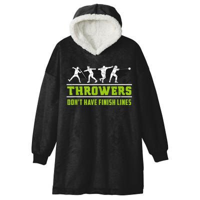 Track And Field Throwing Shot Put Outfit Finish Line Hooded Wearable Blanket
