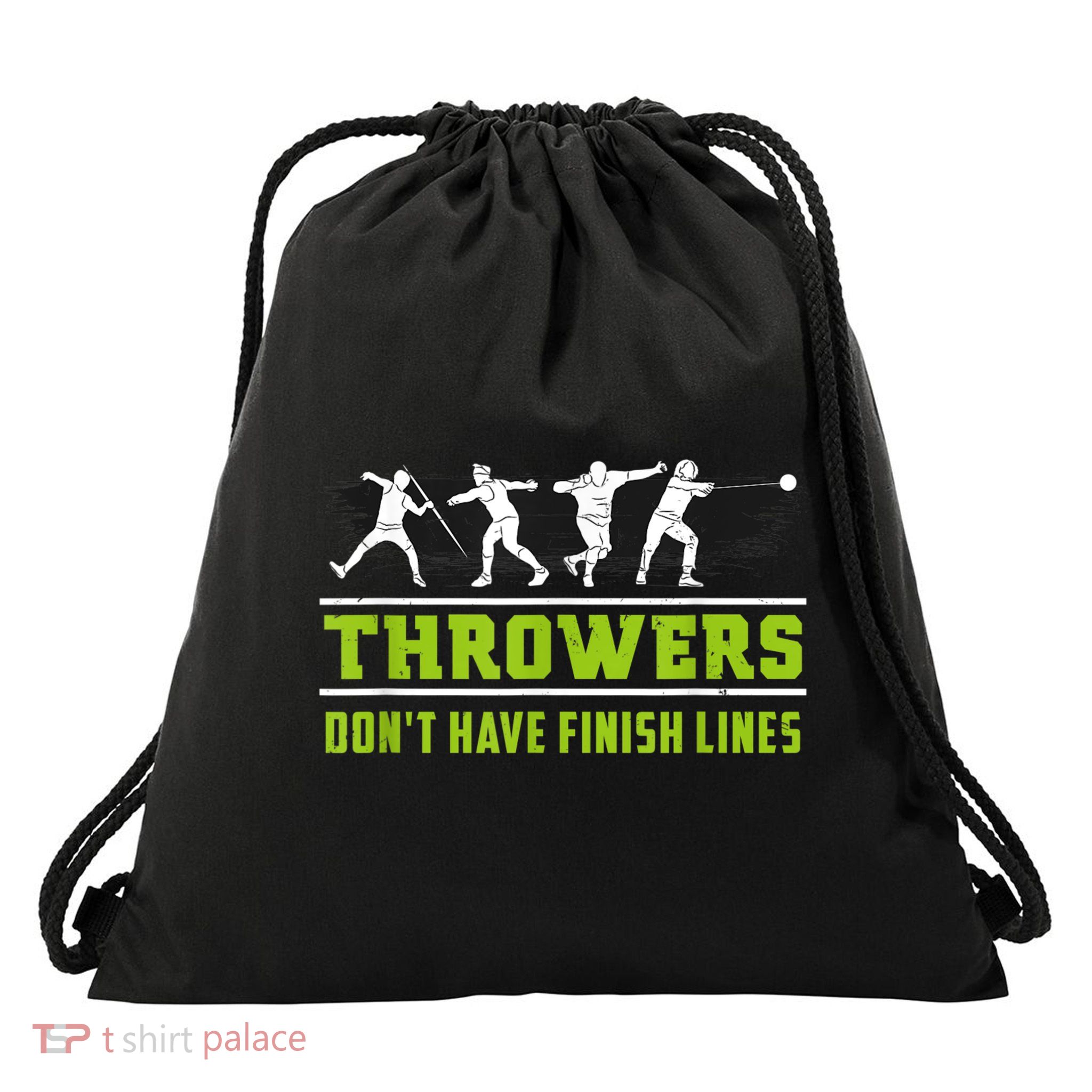 Track And Field Throwing Shot Put Outfit Finish Line Drawstring Bag