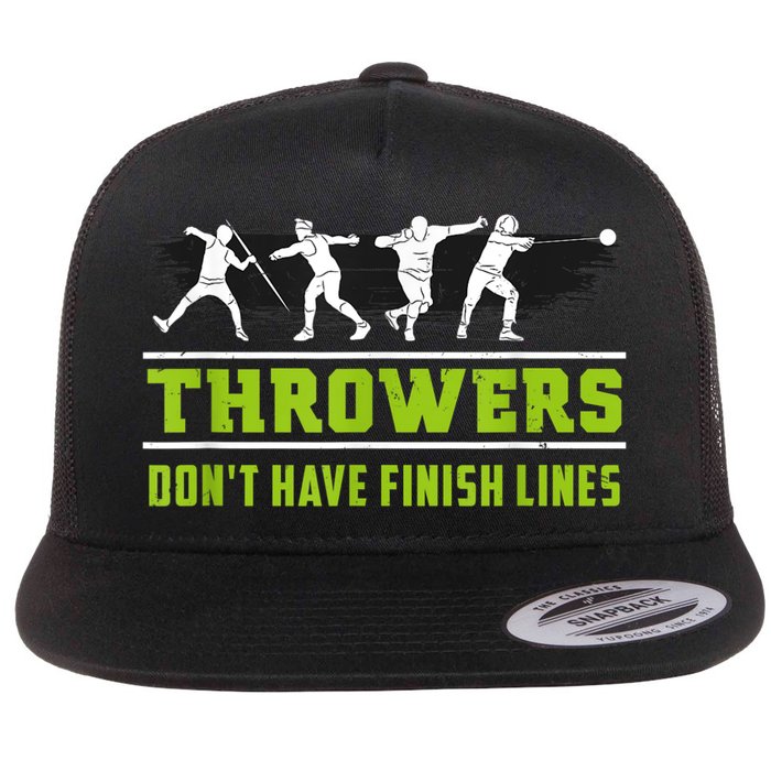 Track And Field Throwing Shot Put Outfit Finish Line Flat Bill Trucker Hat