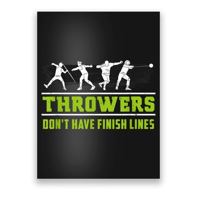 Track And Field Throwing Shot Put Outfit Finish Line Poster