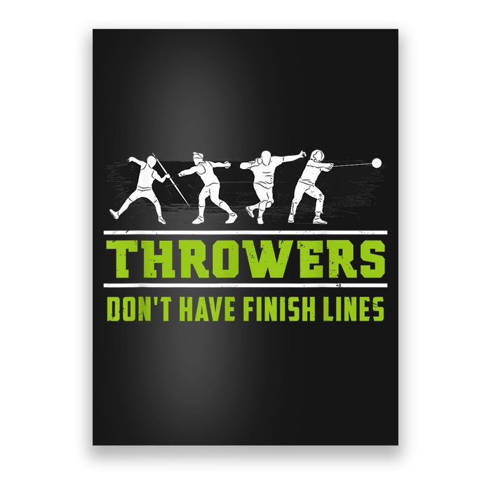 Track And Field Throwing Shot Put Outfit Finish Line Poster