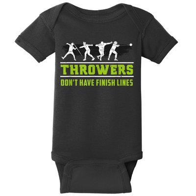 Track And Field Throwing Shot Put Outfit Finish Line Baby Bodysuit