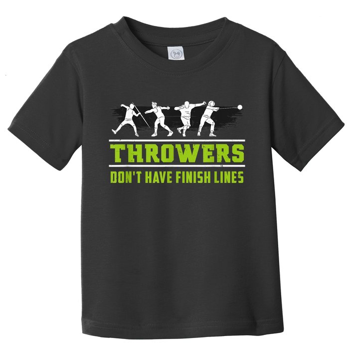 Track And Field Throwing Shot Put Outfit Finish Line Toddler T-Shirt