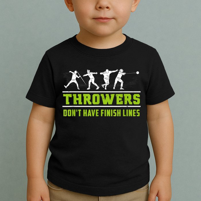 Track And Field Throwing Shot Put Outfit Finish Line Toddler T-Shirt