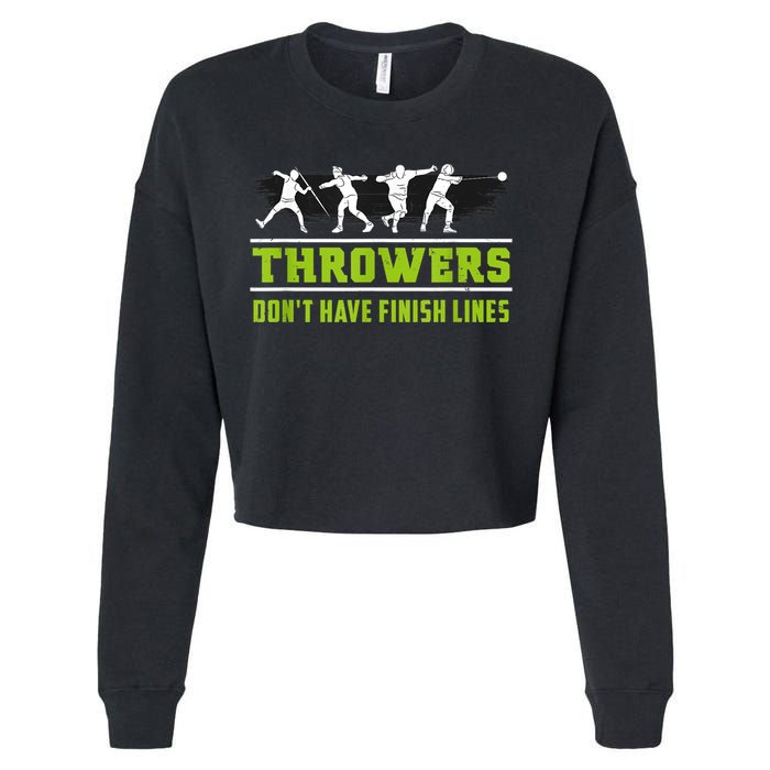 Track And Field Throwing Shot Put Outfit Finish Line Cropped Pullover Crew