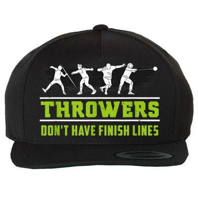 Track And Field Throwing Shot Put Outfit Finish Line Wool Snapback Cap