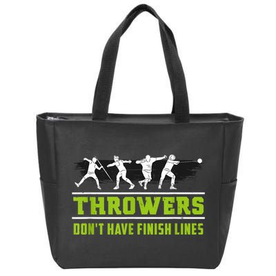 Track And Field Throwing Shot Put Outfit Finish Line Zip Tote Bag