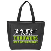 Track And Field Throwing Shot Put Outfit Finish Line Zip Tote Bag