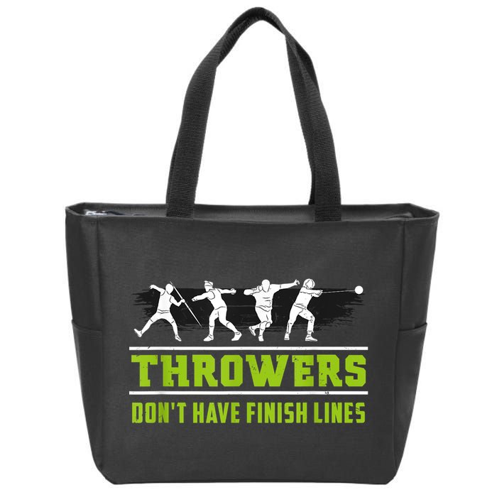 Track And Field Throwing Shot Put Outfit Finish Line Zip Tote Bag