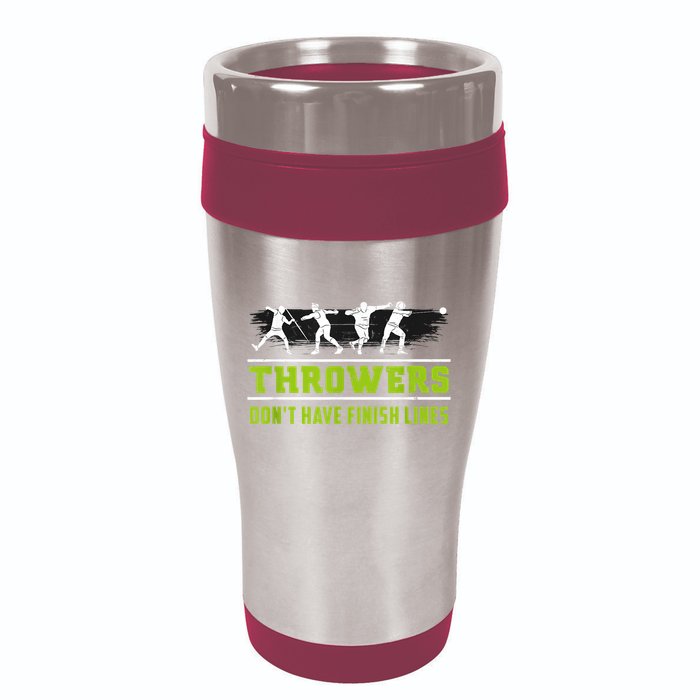 Track And Field Throwing Shot Put Outfit Finish Line 16oz Travel Tumbler