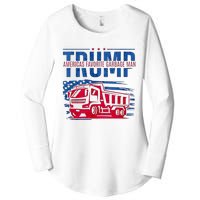 Trump AmericaS Favorite Garbage Man Retro Us Flag Women's Perfect Tri Tunic Long Sleeve Shirt