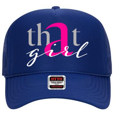 That A Female Affirmation Black Magic Meaningful Gift High Crown Mesh Back Trucker Hat