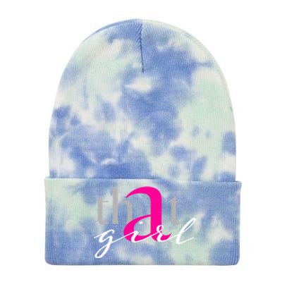 That A Female Affirmation Black Magic Meaningful Gift Tie Dye 12in Knit Beanie