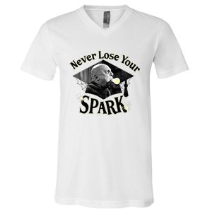 The Addams Family Tv Series – Uncle Fester Graduation Spark V-Neck T-Shirt