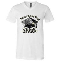 The Addams Family Tv Series – Uncle Fester Graduation Spark V-Neck T-Shirt