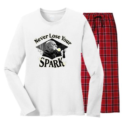 The Addams Family Tv Series – Uncle Fester Graduation Spark Women's Long Sleeve Flannel Pajama Set 