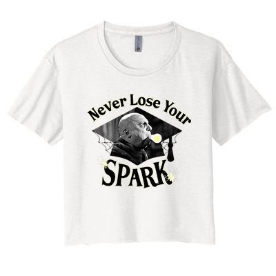 The Addams Family Tv Series – Uncle Fester Graduation Spark Women's Crop Top Tee