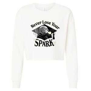 The Addams Family Tv Series – Uncle Fester Graduation Spark Cropped Pullover Crew