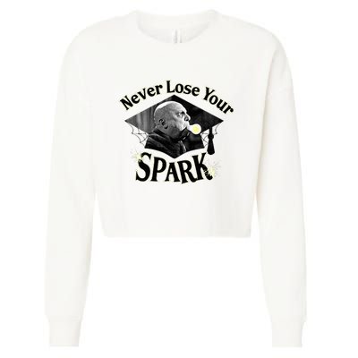 The Addams Family Tv Series – Uncle Fester Graduation Spark Cropped Pullover Crew