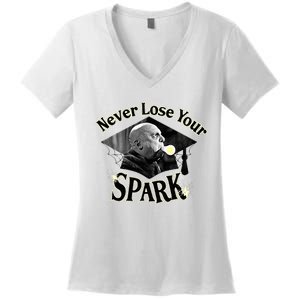 The Addams Family Tv Series – Uncle Fester Graduation Spark Women's V-Neck T-Shirt