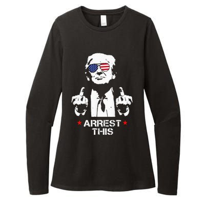 Trump Arrest Funny Womens CVC Long Sleeve Shirt