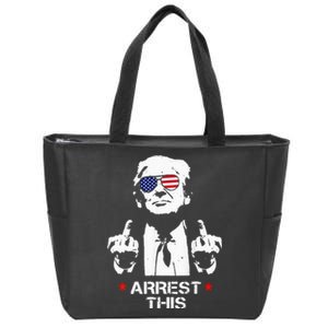 Trump Arrest Funny Zip Tote Bag