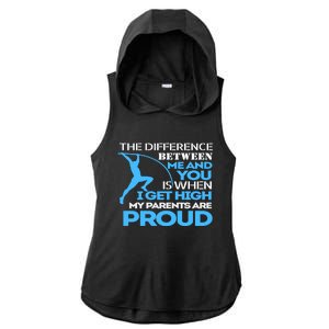 Track And Field Gift Pole Vaulting Meaningful Gift Ladies PosiCharge Tri-Blend Wicking Draft Hoodie Tank