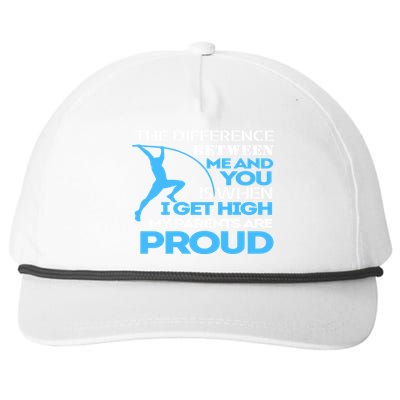 Track And Field Gift Pole Vaulting Meaningful Gift Snapback Five-Panel Rope Hat