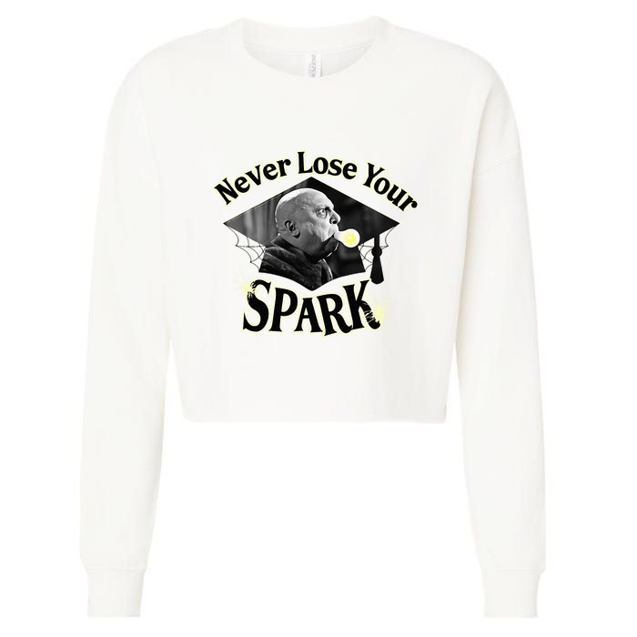 The Addams Family Tv Series – Uncle Fester Graduation Spark Cropped Pullover Crew