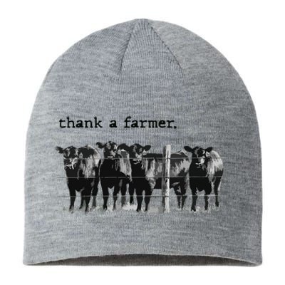 Thank A Farmer Cow Lover Heifer Lover Agriculture Outfit Sustainable Beanie