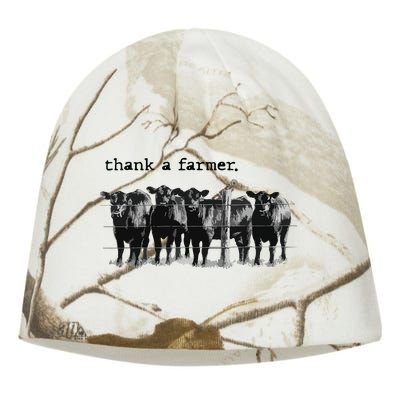 Thank A Farmer Cow Lover Heifer Lover Agriculture Outfit Kati - Camo Knit Beanie