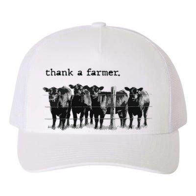 Thank A Farmer Cow Lover Heifer Lover Agriculture Outfit Yupoong Adult 5-Panel Trucker Hat