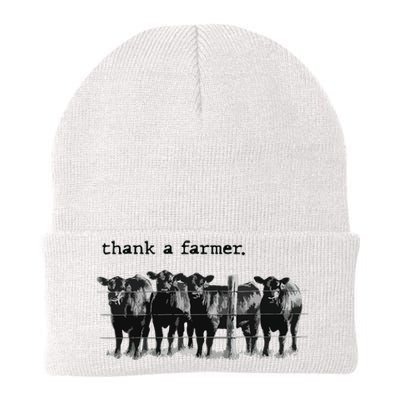 Thank A Farmer Cow Lover Heifer Lover Agriculture Outfit Knit Cap Winter Beanie