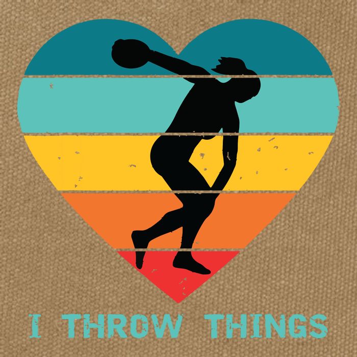 Track And Field Women Discus Thrower Cotton Canvas Backpack