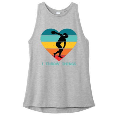 Track And Field Women Discus Thrower Ladies PosiCharge Tri-Blend Wicking Tank