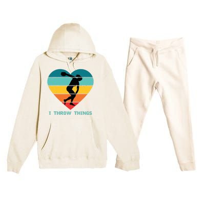 Track And Field Women Discus Thrower Premium Hooded Sweatsuit Set