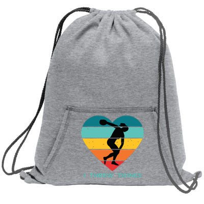 Track And Field Women Discus Thrower Sweatshirt Cinch Pack Bag