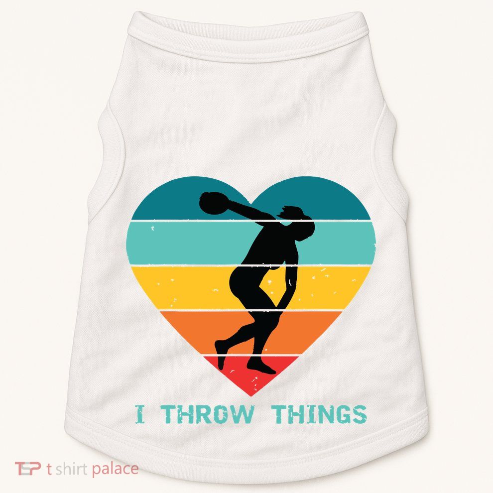 Track And Field Women Discus Thrower Doggie Tank
