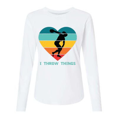 Track And Field Women Discus Thrower Womens Cotton Relaxed Long Sleeve T-Shirt