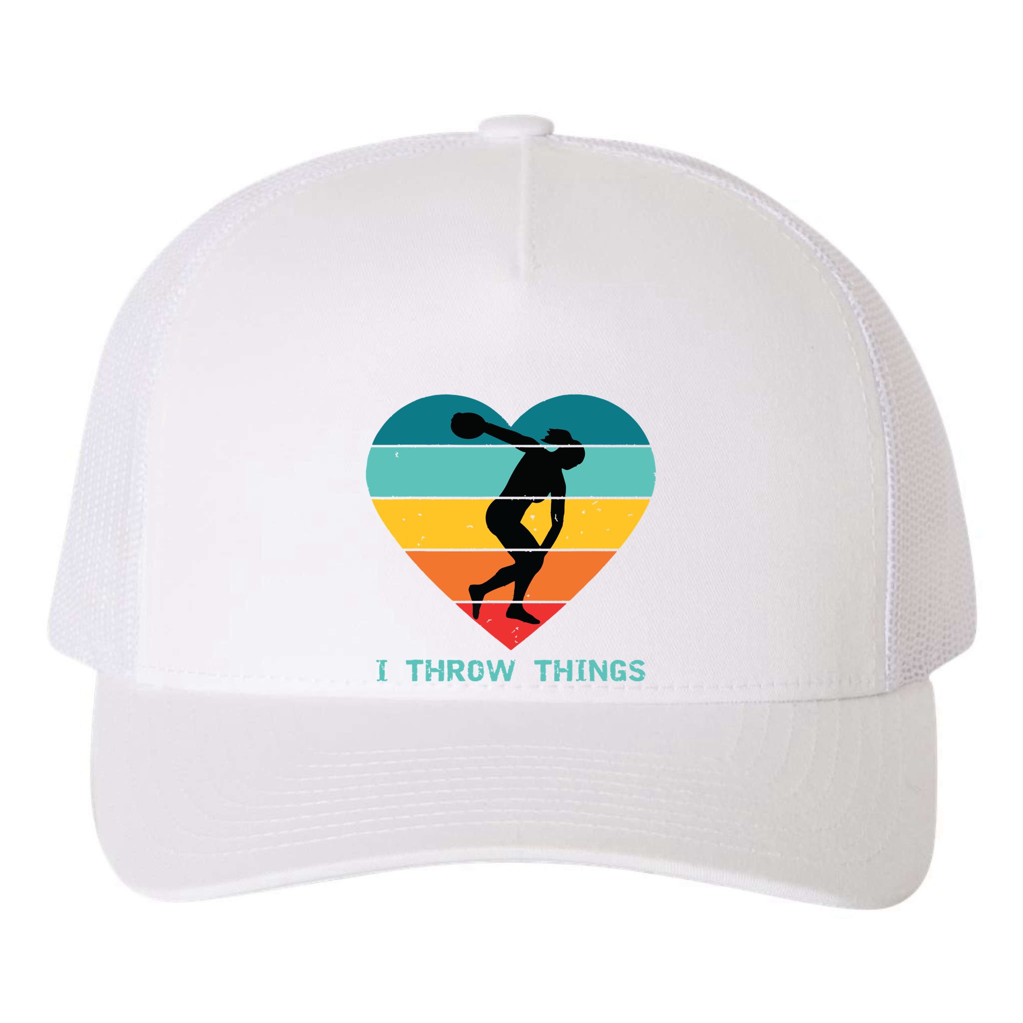 Track And Field Women Discus Thrower Yupoong Adult 5-Panel Trucker Hat