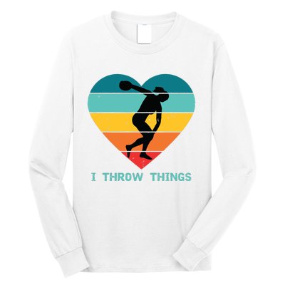 Track And Field Women Discus Thrower Long Sleeve Shirt