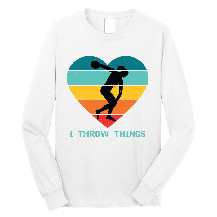 Track And Field Women Discus Thrower Long Sleeve Shirt