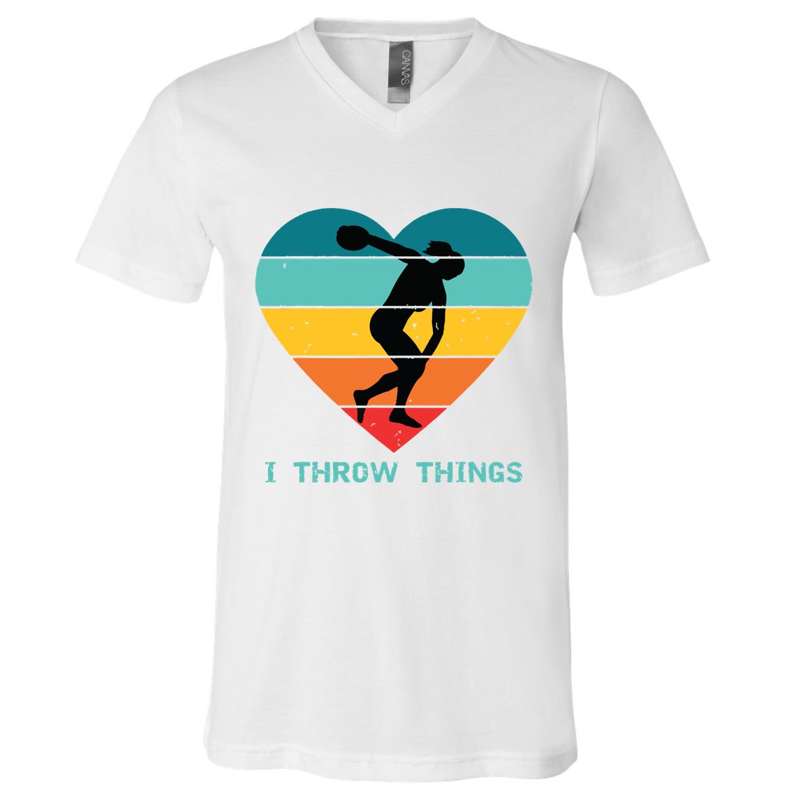 Track And Field Women Discus Thrower V-Neck T-Shirt